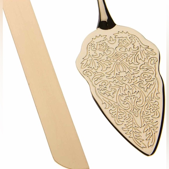 NIB Gold Cake Knife & Server Set for Wedding or Holiday - Picture 4 of 6